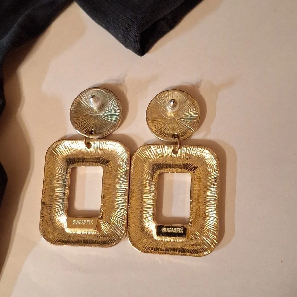 Sugarfix by Baublebar Mauve Lavender & Eggshell WHITE Statement EARRINGS
